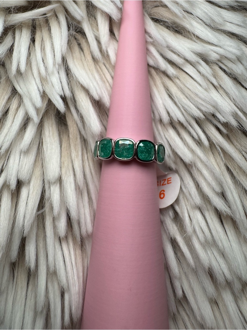 Emerald Ice Crystal Ring
